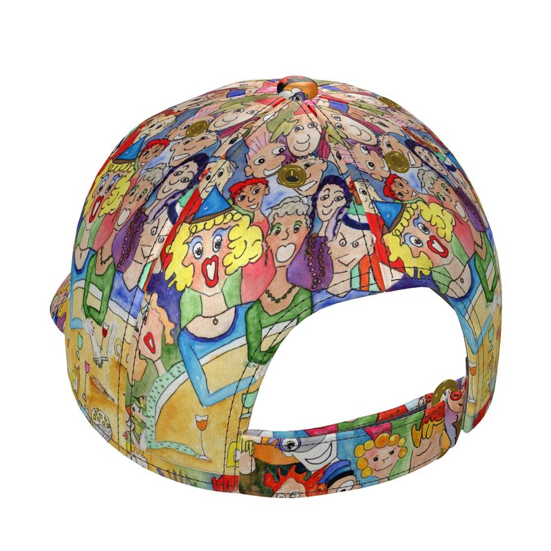 AQP443. 100 % Silk Satin: Baseball Cap: O, Happy Day.