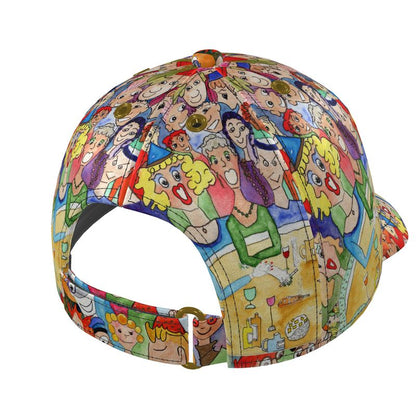 AQP443. 100 % Silk Satin: Baseball Cap: O, Happy Day.