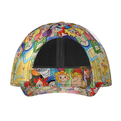 AQP443. 100 % Silk Satin: Baseball Cap: O, Happy Day.