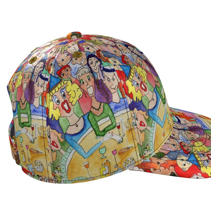 AQP443. 100 % Silk Satin: Baseball Cap: O, Happy Day.