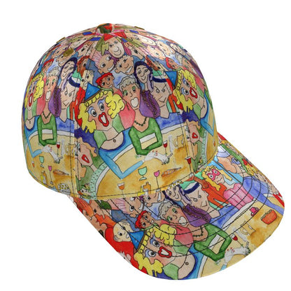 AQP443. 100 % Silk Satin: Baseball Cap: O, Happy Day.