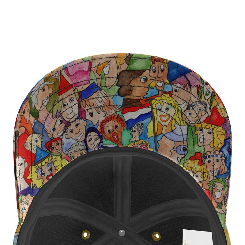 AQP443. 100 % Silk Satin: Baseball Cap: O, Happy Day.