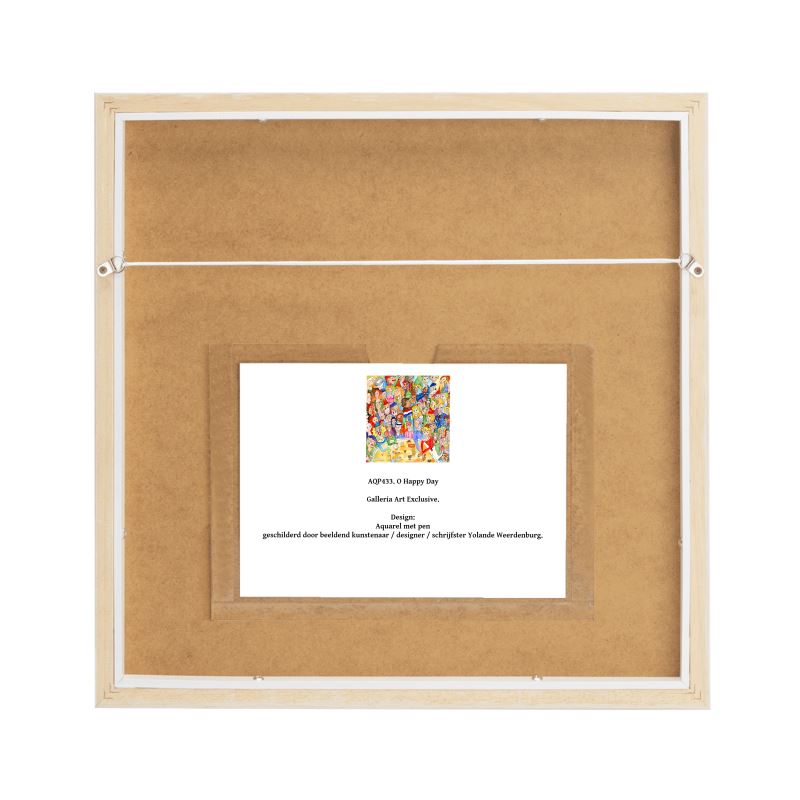 AQP443. Framed Silk Scarf: O, Happy Day.