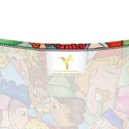 AQP443. Ladies Crop Top: O, Happy Day.