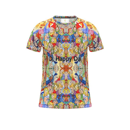 AQP443. Gepersonaliseerd T-shirt Op Maat: O, Happy Day.