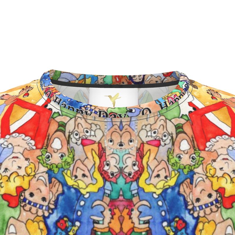 AQP443. Gepersonaliseerd T-shirt Op Maat: O, Happy Day.