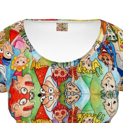 AQP443. Ladies T-shirt Ronde Hals: O, Happy Day.