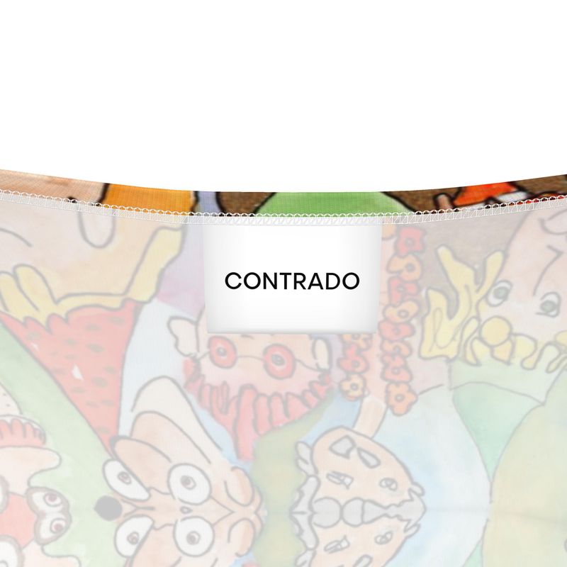 AQP443. Dames Crop Top: O, Happy Day.