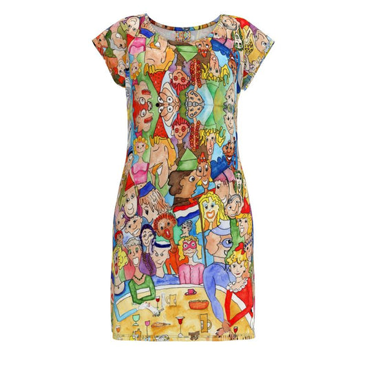 AQP443. Dames Tuniek T-shirt: O, Happy Day.