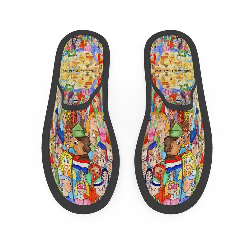 AQP443. Slippers Maat L 39/43: O, Happy Day.
