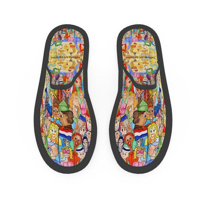 AQP443. Slippers Maat L 39/43: O, Happy Day.