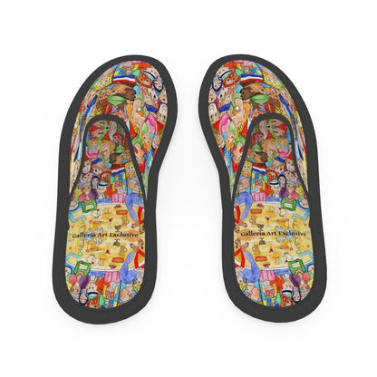 AQP443. Slippers Maat L 39/43: O, Happy Day.