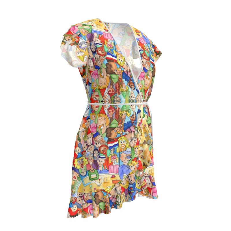 AQP443. Tea Dress/Overslagjurk: O, Happy Day.