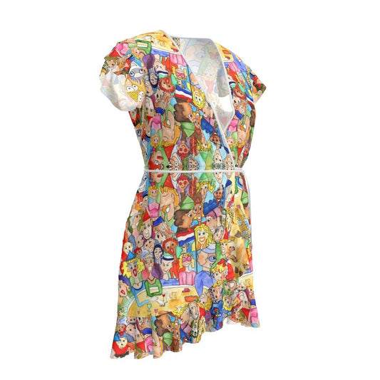 AQP443. Tea Dress/Overslagjurk: O, Happy Day.