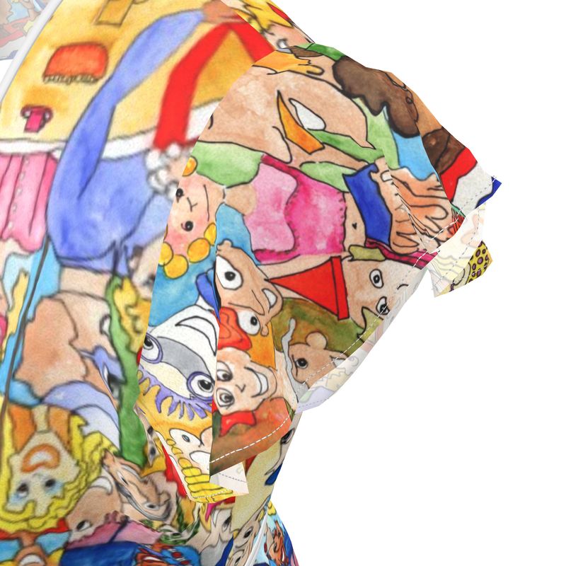 AQP443. Tea Dress/Overslagjurk: O, Happy Day.