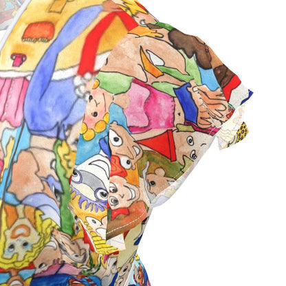 AQP443. Tea Dress/Overslagjurk: O, Happy Day.