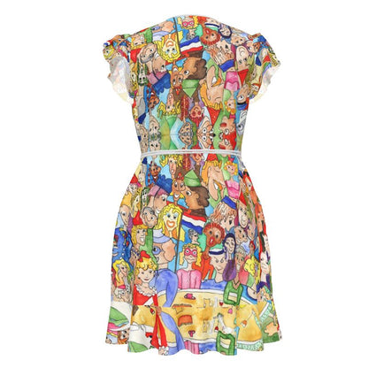 AQP443. Tea Dress/Overslagjurk: O, Happy Day.