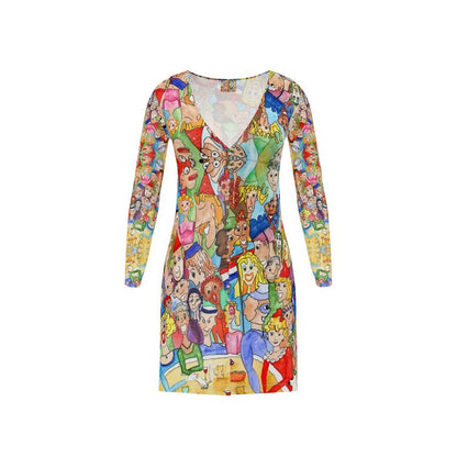 AQP443. Damesvest/Ladies Cardigan Long: O, Happy Day.