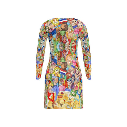 AQP443. Damesvest/Ladies Cardigan Long: O, Happy Day.
