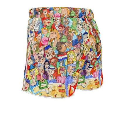 AQP443. Dames Luxe Pyjamashort: O, Happy Day.