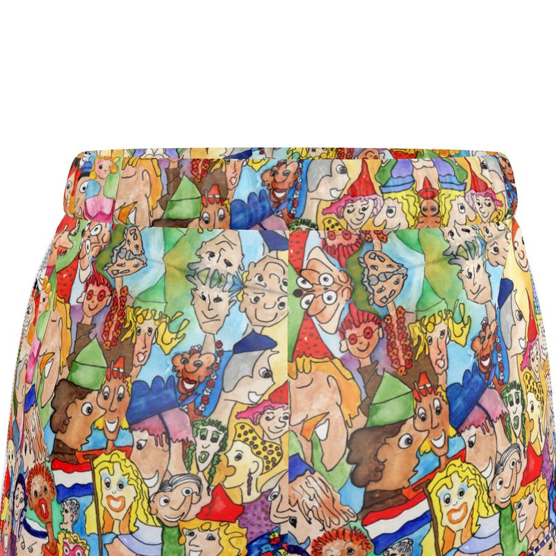 AQP443. Dames Luxe Pyjamashort: O, Happy Day.