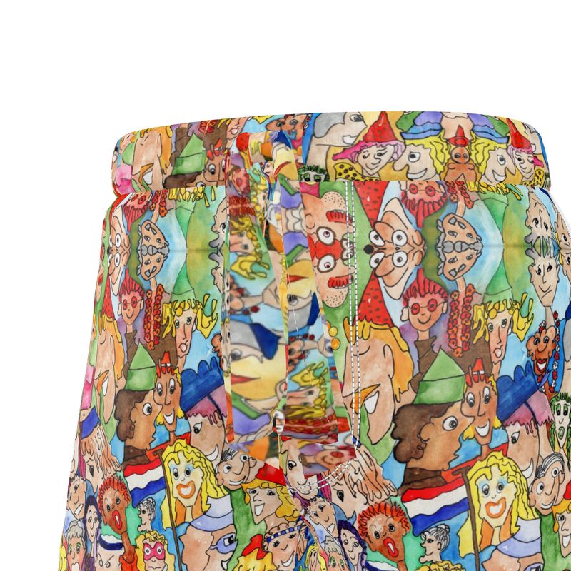 AQP443. Dames Luxe Pyjamashort: O, Happy Day.