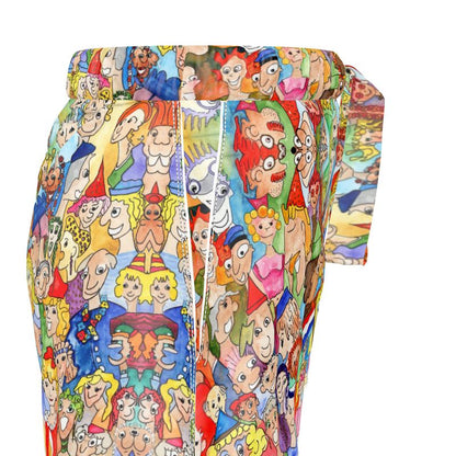 AQP443. Dames Luxe Pyjamashort: O, Happy Day.