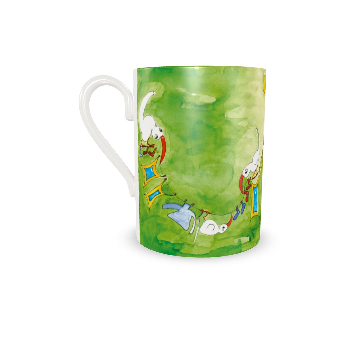 AQP412. Espressokop met Schotel. Wasdag Bone China Porselein