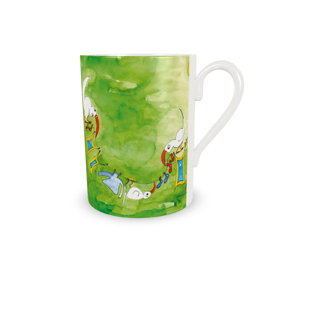 AQP412. Espressokop met Schotel. Wasdag Bone China Porselein