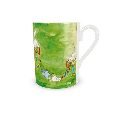 AQP412. Espressokop met Schotel. Wasdag Bone China Porselein