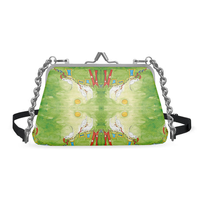 AQP412 Wasdag Design Flat Frame Bag in 100 % Nappa-Leer