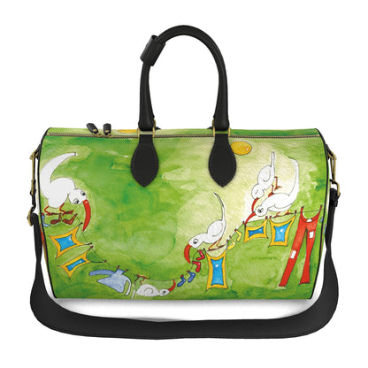 AQP412. Wasdag Design Duffle bag van 100 % Nappaleer.
