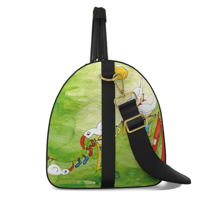AQP412. Wasdag Design Duffle bag van 100 % Nappaleer.
