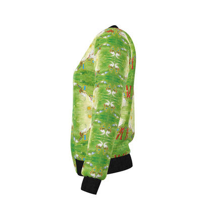 AQP412. WASDAG. Women's Reversible Silk Bomber Jacket
