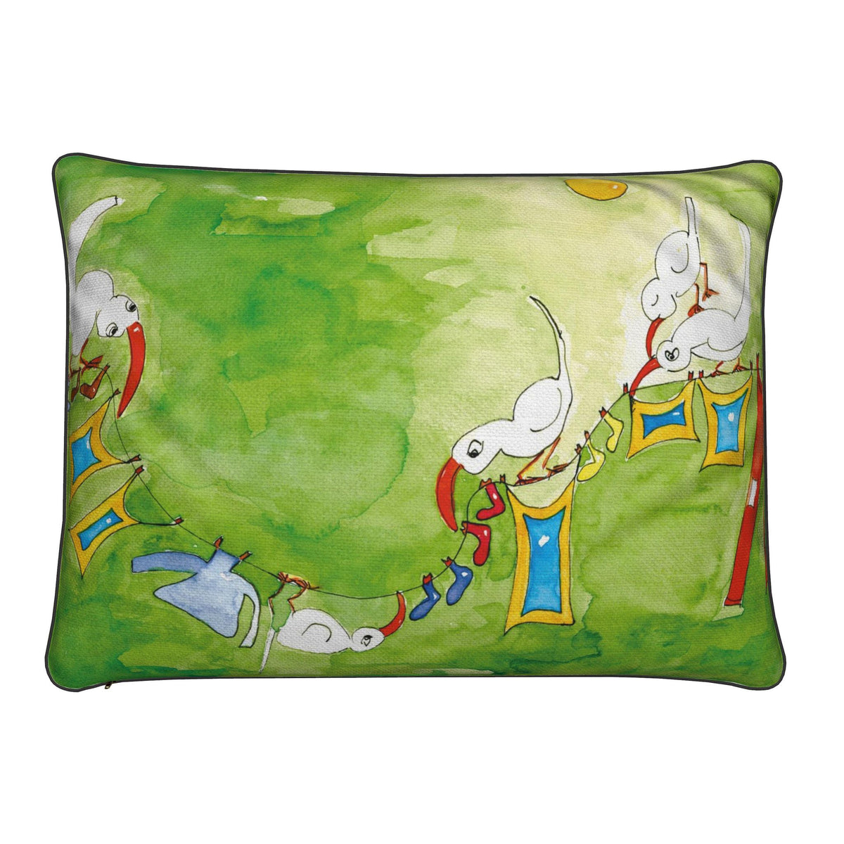 AQP412. WASDAG. Cushion with feaders.