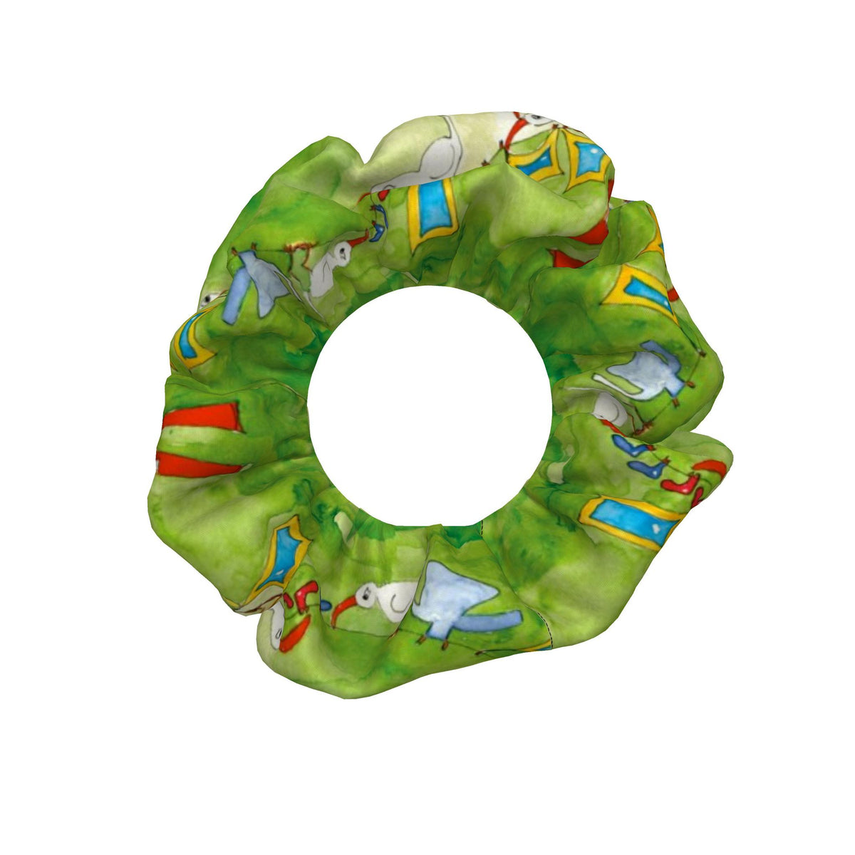 AQP412. WASDAG. 100 % Habotai Moerbei Zijden Scrunchies 3-Pack