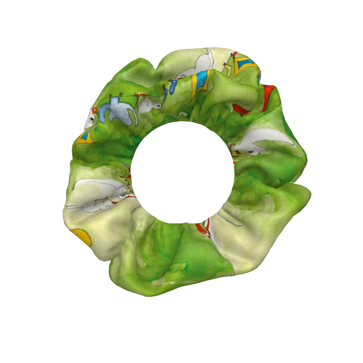AQP412. WASDAG. 100 % Habotai Moerbei Zijden Scrunchies 3-Pack