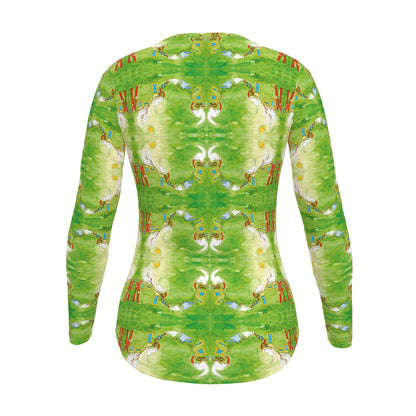 AQP421. Wasdag. Dames T-shirt van zachte jersey stof
