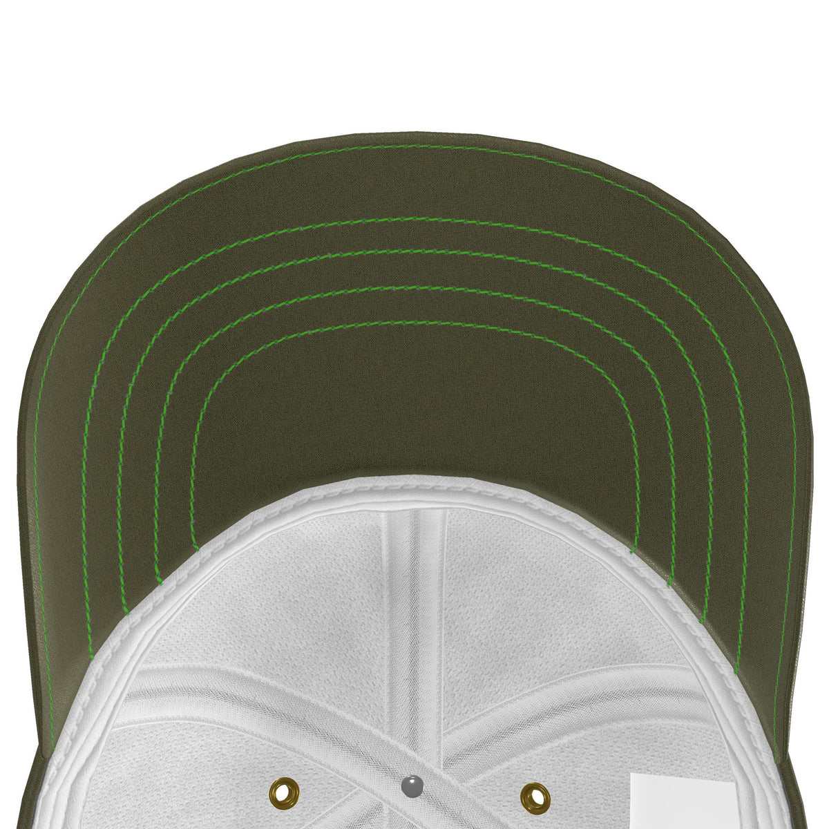 AQP412. WASDAG. ZijdeSatin Baseballpet. Donker Mosgroen. Maat L/XL.