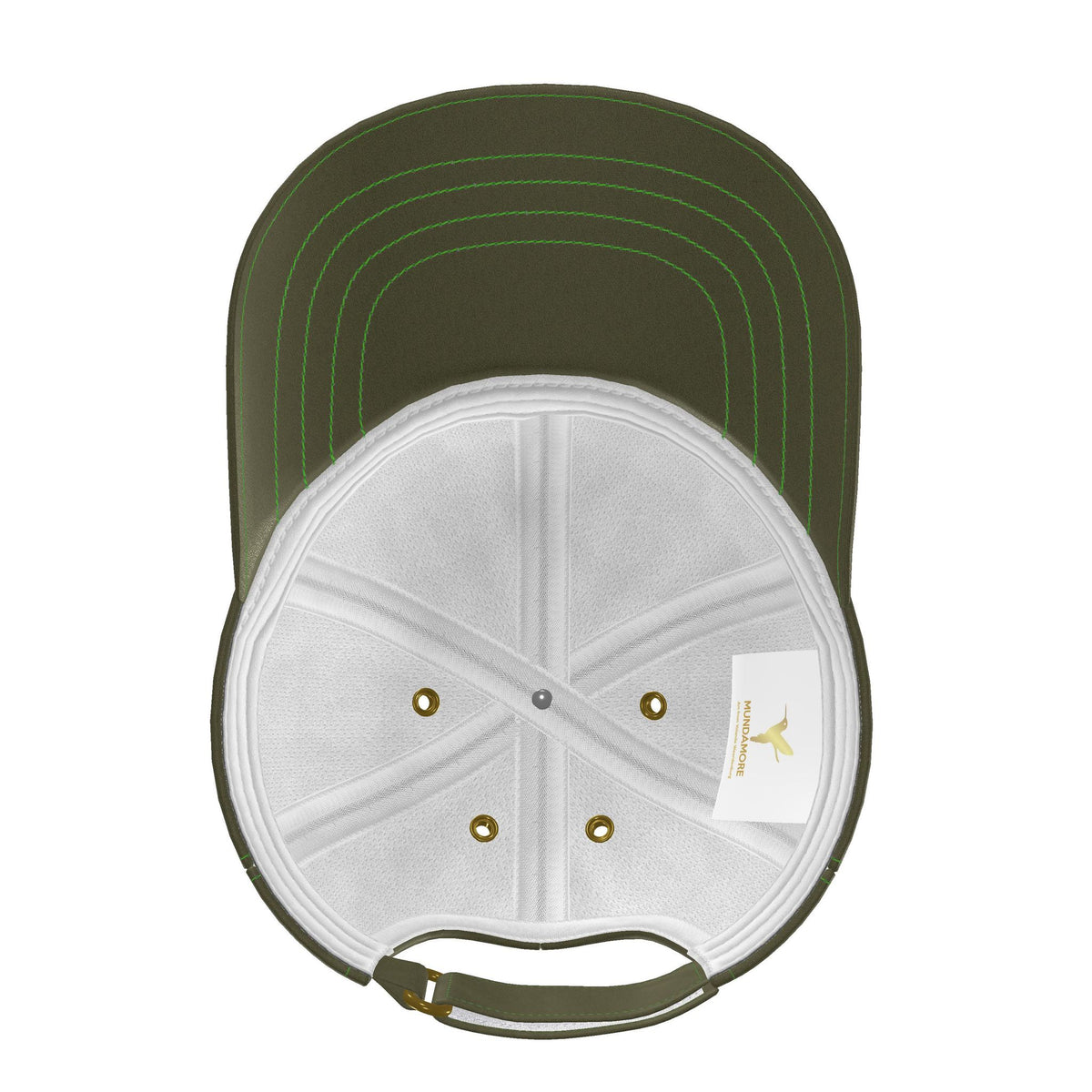 AQP412. WASDAG. ZijdeSatin Baseballpet. Donker Mosgroen. Maat L/XL.