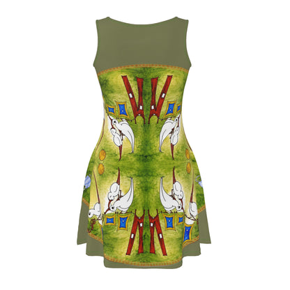 AQP412. WASDAG. Artistic Design Skater Dress