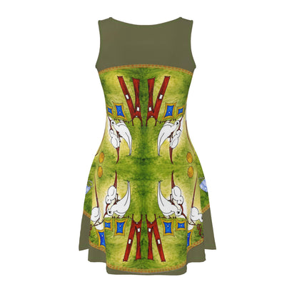 AQP412. WASDAG. Handgemaakt Designer Skater Dress