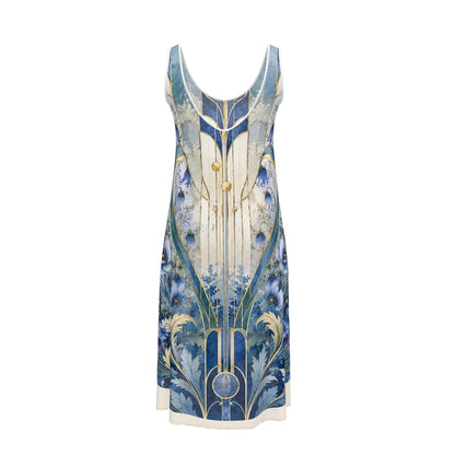 MUNDAMORE ARTIST - DESIGN ART DECO BLOEMENJURKEN - Mouwloze Midi Jurk