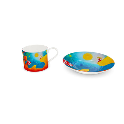 OK296. WITTEKIND. Design Koffiekop met Schotel van MUNDAMORE