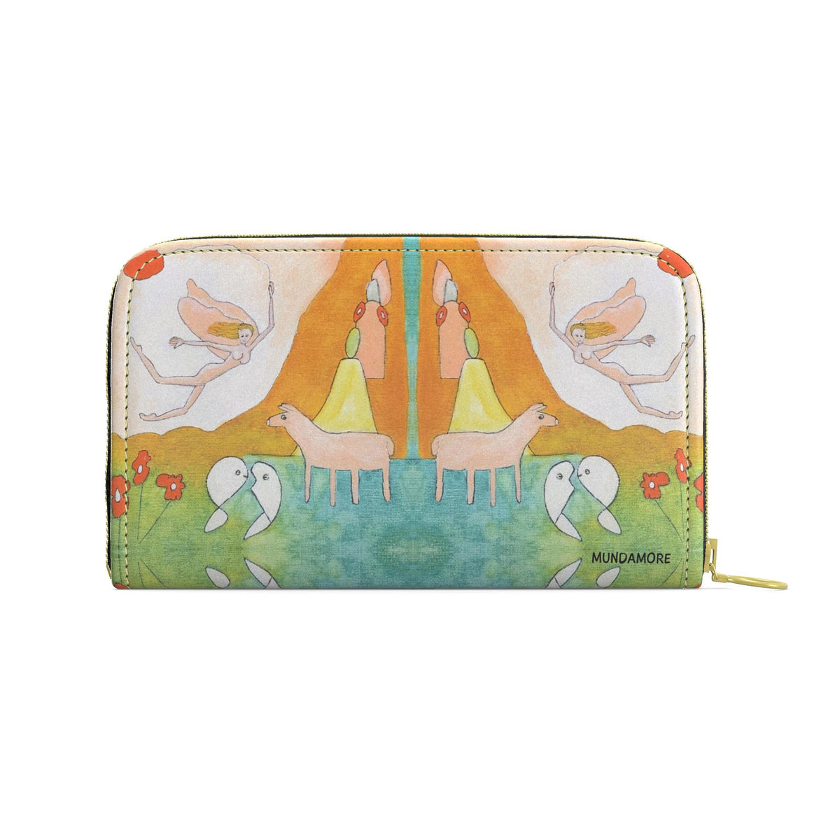 OK322. TRUST IN THE UNIVERSE. Design Nappaleren Ritsportemonnee